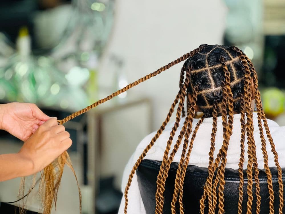 Twist Styling with Client's Wig